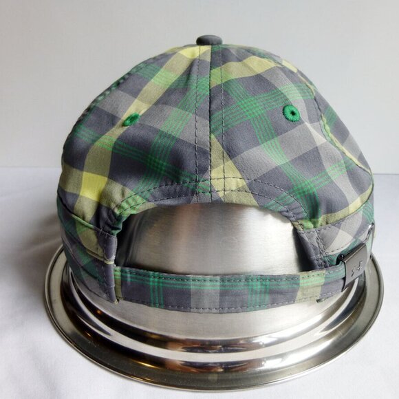 Women's Under Armour Plaid Green/Grey Hat- Adjustable- New Without Tags - Picture 5 of 8
